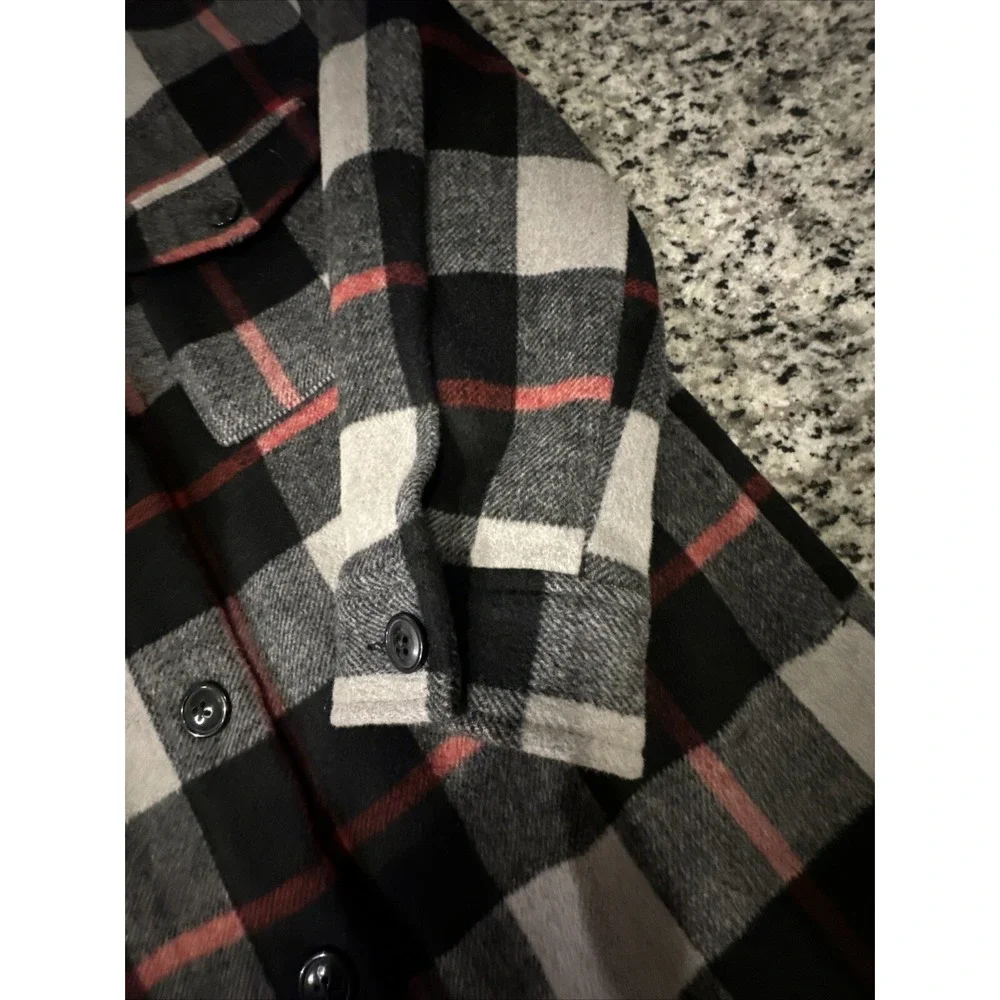 GAP KIDS BLACK Red PLAID Flannel Jacket SZ Large (10) New TAGS RETAIL‎ $88.00
